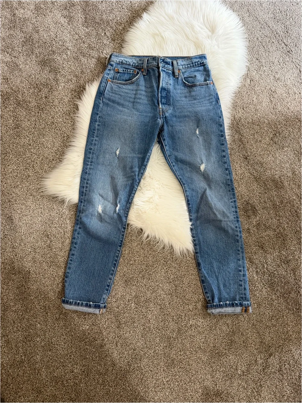 Free People Premium Quality 501 Buttonfly Levi’s Jeans